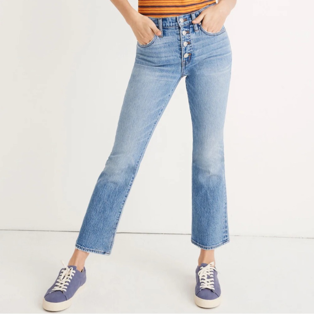 MADEWELL CALI DEMI BOOT JEANS IN DORY WASH COMFORT STRETCH EDITION SIZE 25